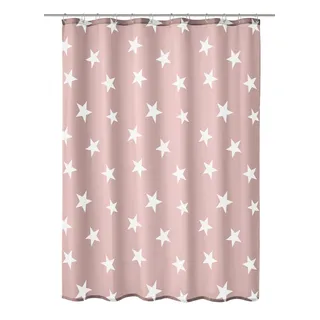 KLEINE WOLKE Duschvorhang Nova 180 x 200 cm Sterne altrosa