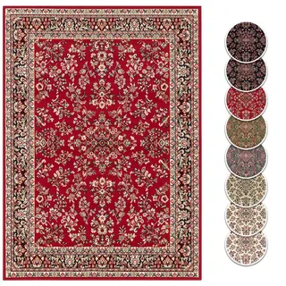 HANSE HOME Design Kurzflor Wohnzimmerteppich Orient - Zabul Perser Look, Orientalischer Teppich für Esszimmer, Wohnzimmer, Schlafzimmer - Rot, 180x260 cm