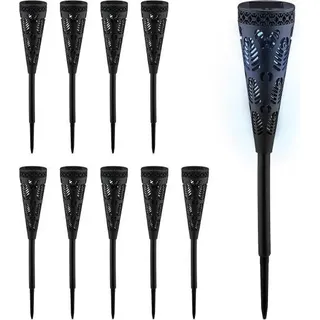 Solarlampe im Taschenlampen-Design für Gartenbeleuchtung mit Lichteffekt, 0.14 m Höhe