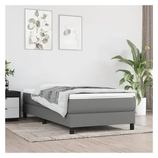 vidaXL Bettgestell 90 x 200 cm Dunkelgrau