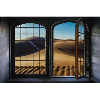 Queence »Wüste« Wandsticker, Wandbild, selbstklebend, 3D, Fenster,