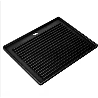 44.5 CM x 29.5 CM Universal Gusseisen Grillplatte Wendeplatte | Gussplatte Gasgrill für Gasgrill, Kohlegrill & Elektrogrill Zubehör
