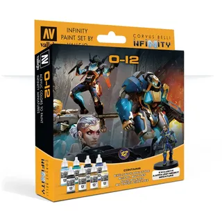 Vallejo Infinity O-12, Farb-Set mit Fi, 9-teiliges Set