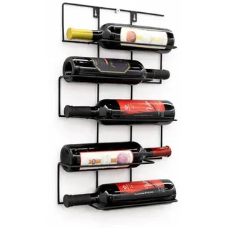 DanDiBo Weinregal Wand Metall Schwarz 33/8/53 cm , 33x53x8 cm , Weinregale