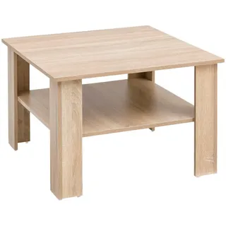 Mid.you Couchtisch , Eichefarben , Holzwerkstoff , quadratisch , eckig , 60x42x60 cm , Stauraum , Wohnzimmer, Wohnzimmertische, Couchtische, Couchtische eckig