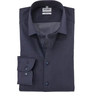 OLYMP Businesshemd »Level Five body fit«, mit Minimal-Punkt-Print, blau