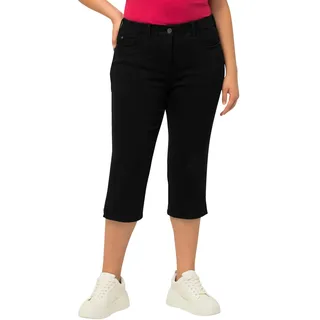 Ulla Popken, Damen, große Größen, Capri Jeans Sarah, schmale 5-Pocket-Form, Saumschlitz