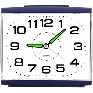 Ayybboo Wecker Analog Ohne Ticken,Seniorenwecker mit Schlummerfunktion,Nachtlicht,Lauter Alarm,Großes Zifferblatt Quarzwecker,Wecker Schlafzimmer(Blau)