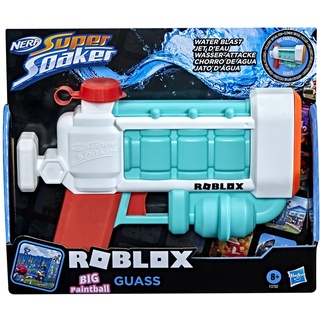 Nerf Super Soaker Roblox Big Paintball: Guass – leistungsstarker Wasserblaster – Geschenkidee für Kinder – Videospiel-Code für virtuelle Objekte – Poolspiel für Jungen und Mädchen ab 8 Jahren –