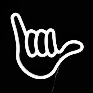 HOME DECO FACTORY, LA0060, LED Neon Effect USB Lamp, modern and elegant Design, Soft and Soothing Lighting, ideal for All Rooms, economical and Practical, White