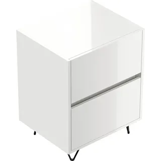 Posseik Nachttisch Industrial A 2 Schubladen 50 cm Weiß
