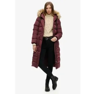 Superdry für Damen. W5011788A Everest Flieder Kunstpelzmantel lila (XL), Lässig, Recyceltes Polyester, Nachhaltig
