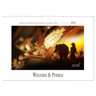 Calvendo Western und Pferde (Wandkalender 2026 DIN A3 quer), CALVENDO Monatskalender: