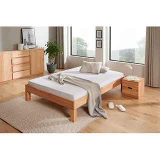 Mid.you Futonbett , Kernbuche , Holz , Kernbuche , massiv , 140x200 cm , für Rollrost geeignet, für Lattenrost geeignet , Schlafzimmer, Betten, Einzel- & Doppelbetten