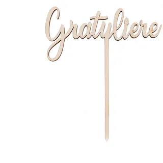 Sallys Cake Topper Sprüche - aus echtem Holz