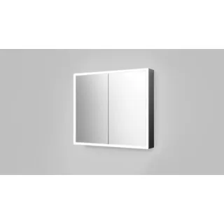 Talos Badezimmerspiegelschrank »Talos Magnus« 80x70 cm, mit austauschbarer LED-Beleuchtung, schwarz