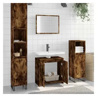 vidaXL Badmöbel-Set 2-tlg. Räuchereiche