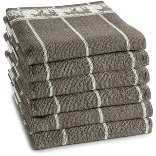 DDDDD Geschirrtuch »DDDDD Küchentuch Schwarz/Bon (6er-Pack)« schnell trocknend, 100% Baumwolle, mit Kühen