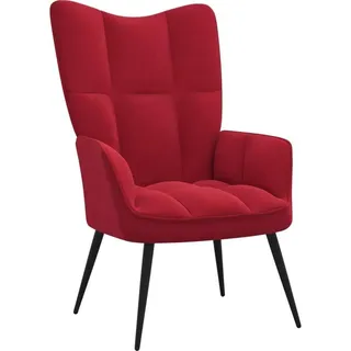 Sessel Relax Weinrot Samt 61 x 70 x 96,5 cm (B x T x H) - Rot