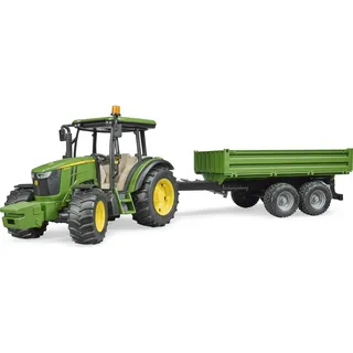 Bruder 02108 - John Deere 5115M mit Bordwandanhänger grün 1:16
