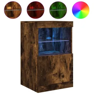 vidaXL Sideboard mit LED-Leuchten Räuchereiche 41x37x67 cm