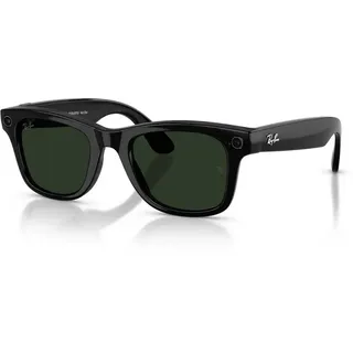 Ray-Ban Wayfarer Meta Gen 2 Photochrome Sonnenbrille - Shiny Black 01 - Transitions Graphite Green/CAT1-3