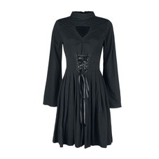 Poizen Industries Stranger Dress Mittellanges Kleid schwarz, Uni, L