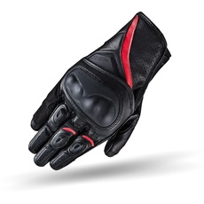 SHIMA SPARK 2.0 Motorradhandschuhe Herren | Touchscreen, Sommer, Sport Leder Handschuhe mit TPU Knöchelprotektor, Handflächen- und Fingerschieber, Verstärkte Handfläche (Rot, L)