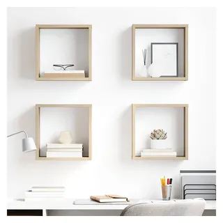 vidaXL Wandregal 30 x 15 x 30 cm Braun