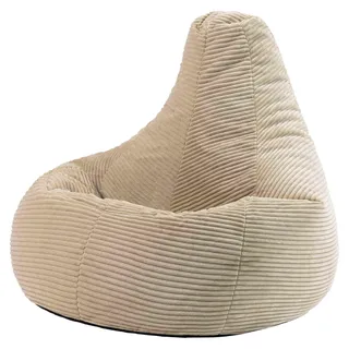 I.C.O.N. Icon Dalton Sitzsack Cord, Beige, Gaming Sitzsack Erwachsene mit Füllung, Bean Bag, Cord Sessel, Lounge Sessel, Lounge Stuhl, Schlafzimmer, Wohnzimmer, Wohnzimmer Möbel