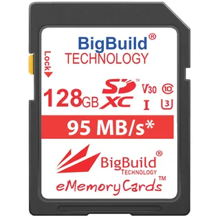 BigBuild Technology 128GB UHS-I U3 95MB/s Speicherkarte für Canon EOS 1200D, 1300D, 2000D, 200D, 4000D, 5DS, 5DS R, 77D, 800D, 80D, 9000D, 5D Mark IV, 6D Mark II, M100, M3, M5, M50, M6, R Kamera