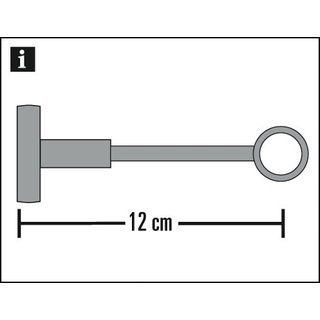 GARDINIA Wandträger Chicago Ø 20 mm edelstahl-optik