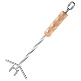 CAMPINGMOON Camp Dutch Oven Deckelheber zum Heben und Tragen von Dutch Oven mit Holzgriff MS-34
