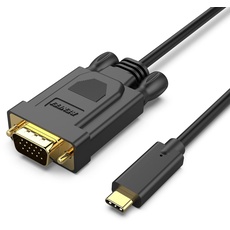 BENFEI USB C auf VGA Kabel 0,9M,USB Typ C[Thunderbolt 3/4]zu VGA Kable für iPhone 15 Pro/Max MacBook Pro/Air 2023 iPad Pro iMac S23 XPS 17 usw(USB C muss die Videoausgabefunktion unterstützen)