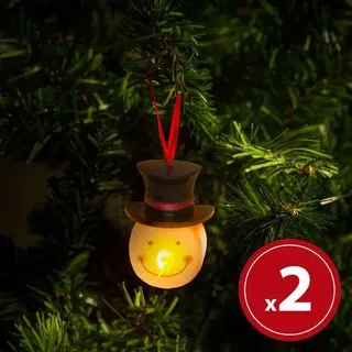 LED-Teelichter – Schneemann – 2 Stück pro Packung