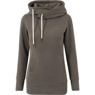 URBAN CLASSICS Ladies Long Logopatch Hoody Olive,