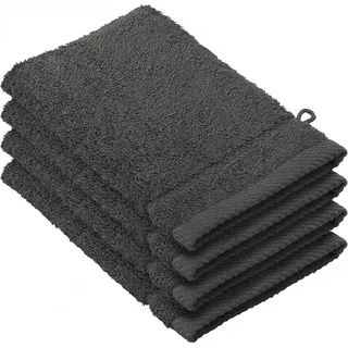 waschlappen Stephanie15 x 21 cm Baumwolle schwarz 4 Stück - Schwarz