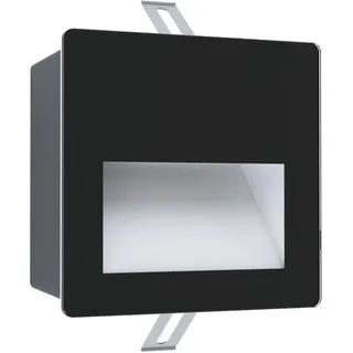 EGLO LED Einbauleuchte Aluminium/Glas 14 x 14 cm 1-flammig schwarz