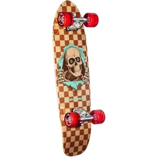 Powell Peralta Natural Checker Reaper 8.37 X 28.20 Cruiser Skateboard - One Size