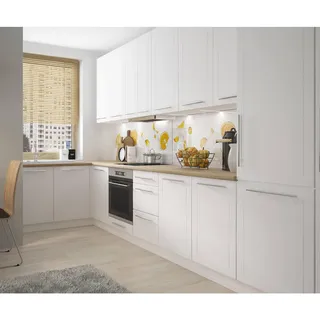 Feldmann-Wohnen Winkelküche L-Form 146 x 365 cm weiß