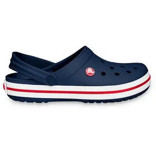 Crocs »Crocband«, Sommerschuh, Gartenschuh, Poolslides, mit farbiger Laufsohle Crocs marine-weiß-rot