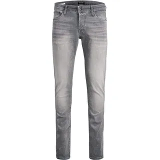 Jack & Jones 12147024, Grau, Jeans, Baumwolle, Elasthan, Nicht bleichen, Nicht im Wäschetrockner trocknen, Schonwaschgang (40°C) - Grau