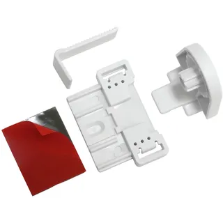 GARDINIA Klebe- und Klemmset Easyfix EF-1 für Fenster mit Gummidichtung, Weiß