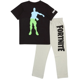 Fortnite Ombre Flosding Emote Boys Long Pyjamas Set Schwarz / Heather Grau 14-15 Jahre | PS4 PS5 Xbox Gamer Geschenke, Schuljungen PJs, Kinderkleidung, Kinder Geburtstagsgeschenkidee