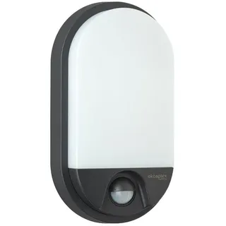 Oktaplex lighting Oktaplex LED mit Bewegungsmelder Lumi Motion IP54-10W 800Lm warmweiß 3000K Ovalleuchte anthrazit