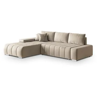masseno Ecksofa mit Schlaffunktion Alese , creme , Maße (cm): B: 265 H: 85