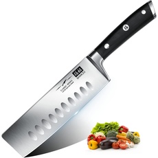 Bild Kochmesser Nakiri Küchenmesser Profi Messer Chefmesser 16.5 cm Allzweckmesser Deutscher Edelstahl Extra Scharfe Messerklinge mit ergonomischer Griff Exquisiter Geschenkverpackung