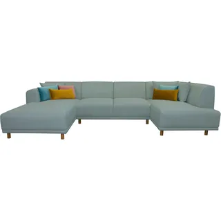 OTTO home Wohnlandschaft Polyester U-Form 3-Sitzer Blau