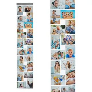 Cepewa Fotovorhang mit 20 Taschen für Fotos im Quer- und Hochformat 10x15 cm Bilderrahmen (1 Fotovorhang)