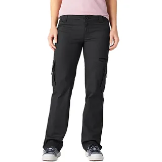 Dickies, Damen, Dickies Cargohose aus Köper, gerade Passform, RINSED BLACK, 12/Regular